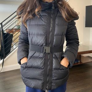Real Moncler Winter jacket with offset zipper